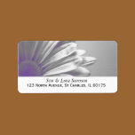 Purple Floral Highlights Return Address Label labels