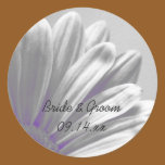 Purple Floral Highlights Wedding Envelope Seals stickers