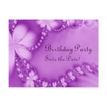 Purple Floral Jewel, Birthday Party Post Card