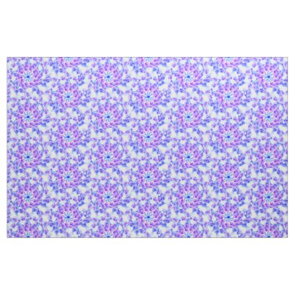 Purple Floral Mandala Fabric