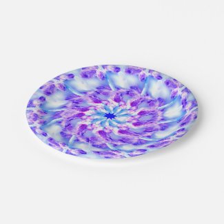 Purple Floral Mandala Paper Plates