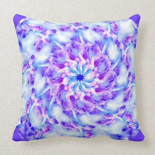 Purple Floral Mandala Throw Pillows