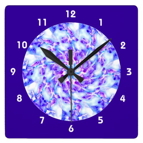 Purple Floral Mandala Wallclocks