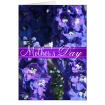 Purple Floral Mother's Day Greeting Card