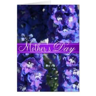 Purple Floral Mother's Day Greeting Card