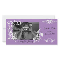 Purple Floral Photo Card photo cards by PictureCards Purple Floral Photo Card photo cards
