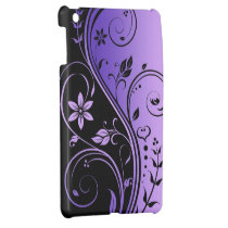 Purple Floral Scroll Mini Ipad Case iPad Mini Covers