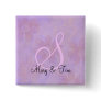 Purple Floral Splendor- Monogram: Buttons