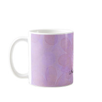 Purple Floral Splendor- Monogram: Coffee Mug by occasions Purple Floral Splendor- Monogram: Coffee Mug