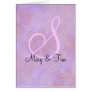 Purple Floral Splendor- Monogram: Greeting Cards