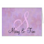 Purple Floral Splendor- Monogram: Greeting Cards