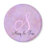 Purple Floral Splendor- Monogram: Magnets
