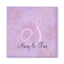 Purple Floral Splendor- Monogram: Magnets