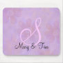 Purple Floral Splendor- Monogram: Mousepad