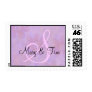 Purple Floral Splendor- Monogram: Postage Stamps