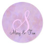 Purple Floral Splendor- Monogram: Stickers