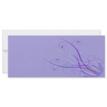 purple floral swirl invite