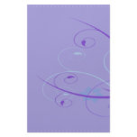 purple floral swirl stationery