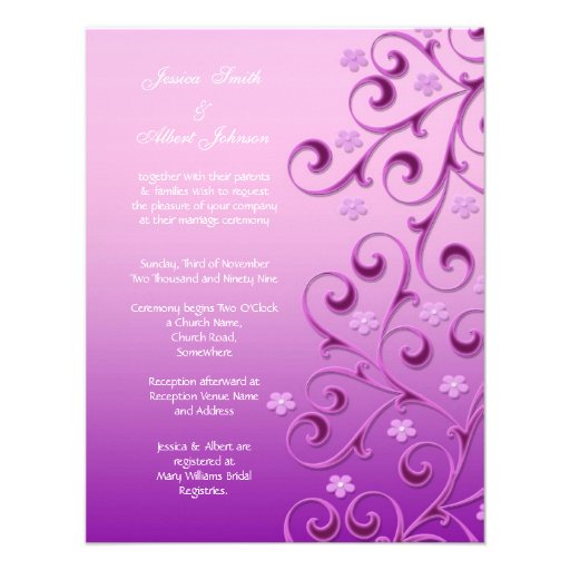 Purple Wedding Invitation Templates Purple Wedding Invitation Templates