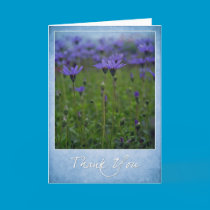 Purple Floral Thank You cards