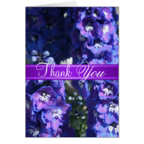 Purple Floral Thank You Greeting Card
