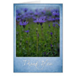 Purple Floral Thank You Greeting Cards