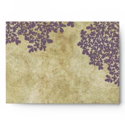 Purple Floral Vintage Envelopes