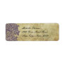 Purple Floral Vintage Wedding Address Return Address Labels