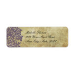 Purple Floral Vintage Wedding Address Return Address Labels