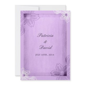 Purple Floral Watercolor Wedding Invitations invitation