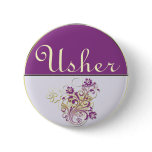 Purple Floral Wedding Invitation Set buttons