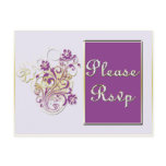 Purple Floral Wedding Invitation Set Purple Floral Wedding Invitation Set