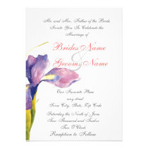 purple floral  wedding invitations invitations