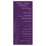 Purple Floral Wedding Program Custom Rack Card