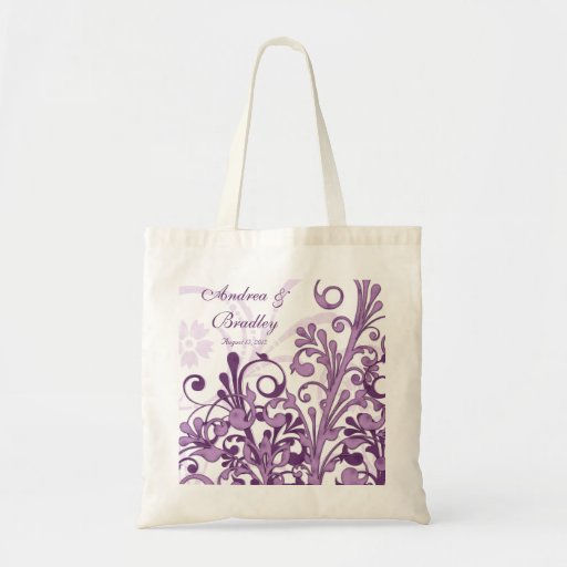 Purple Floral Wedding Welcome Bag Zazzle