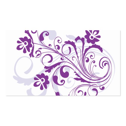 Purple Flourish Business Cards (back side)
