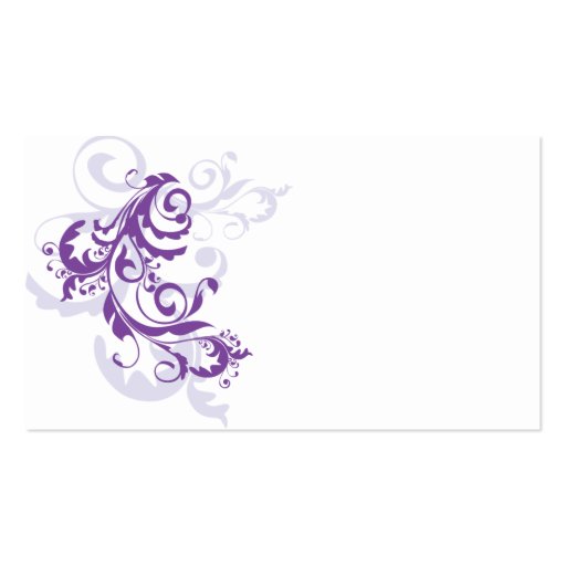 Purple Flourish Business Cards (back side)