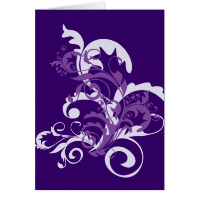 Purple Flourish Card by myhmdesigns