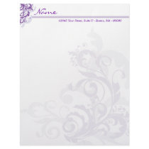 Purple Flourish Letterhead by myhmdesigns Purple Flourish Letterhead