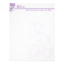 Purple Flourish Letterhead letterhead