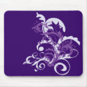 Purple Flourish Mousepad by myhmdesigns Purple Flourish Mousepad