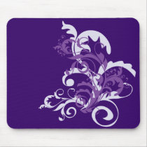 Purple Flourish Mousepad by myhmdesigns Purple Flourish Mousepad