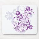 Purple Flourish Mousepad by myhmdesigns Purple Flourish Mousepad
