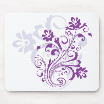 Purple Flourish Mousepad by myhmdesigns Purple Flourish Mousepad