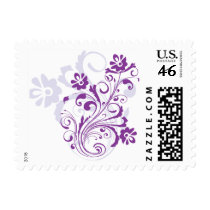 Purple Flourish Postage Stamps stamps
