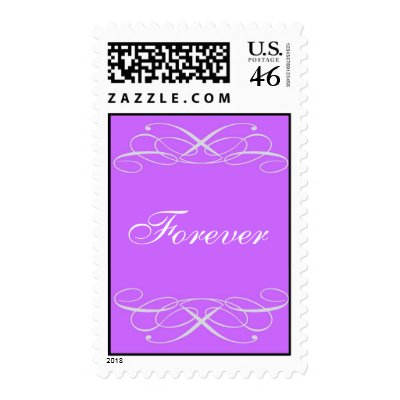 Purple Flourish Scroll - Forever Stamp by plannedtoperfection