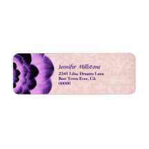 Purple Flower Address Label