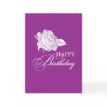 Purple Flower Birthday Card