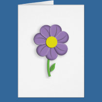 Purple Flower Card cards