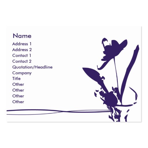 Purple Flower - Chubby Business Cards